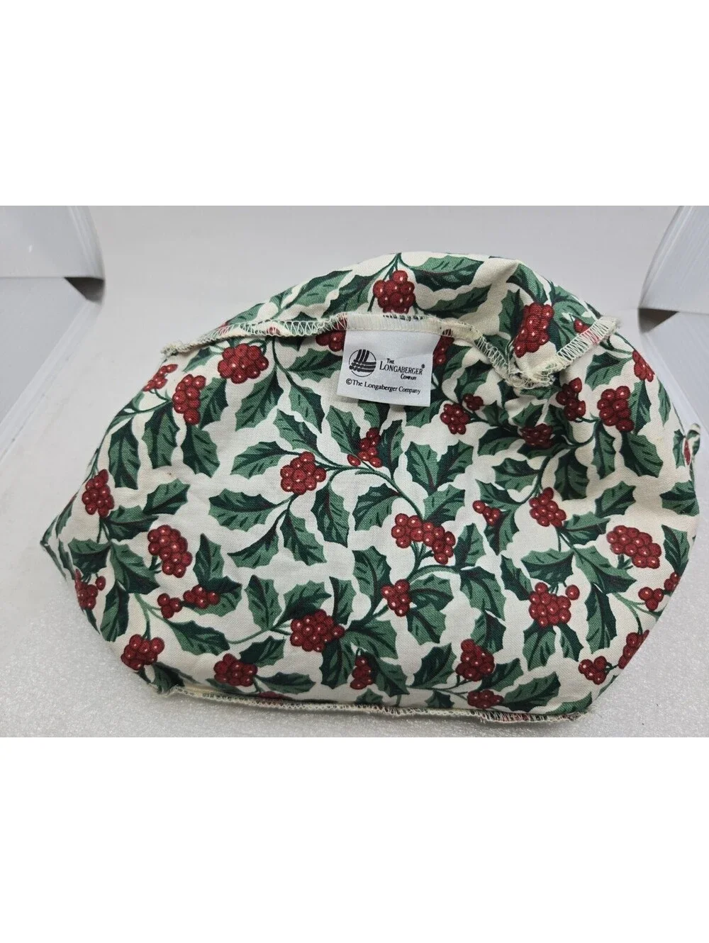 Longaberger Christmas Collection 1995 Edition Cranberry Basket w Liners